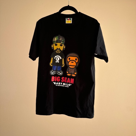 Bape Black Short Sleeve Tee with Graphic - Picture 1 of 8